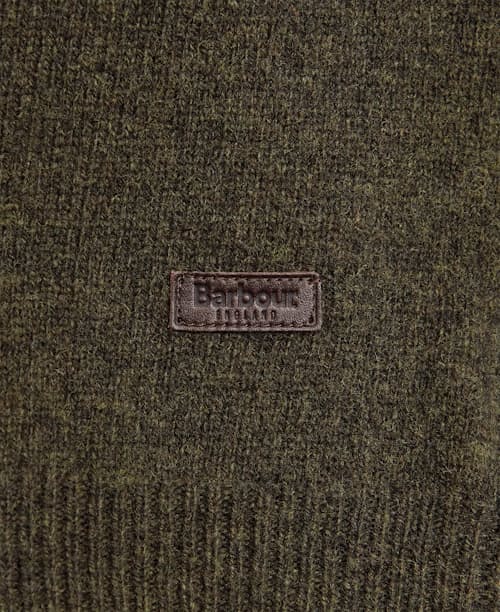 laydown detail image of Essential Patch Half Zip Sweater