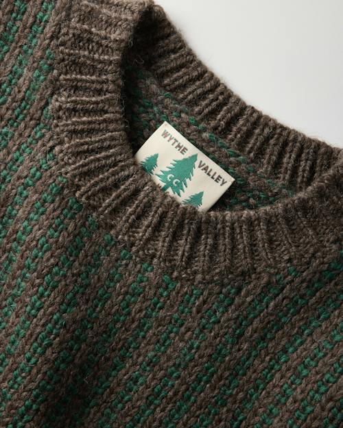 laydown detail image of Two-Tone Highland Crewneck Sweater