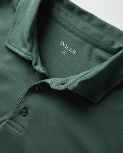 laydown detail image of AloeKnit Polo Shirt