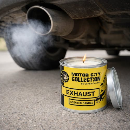 lifestyle image of Exhaust Scented Candle