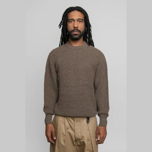 on model image of Honeycomb Crewneck