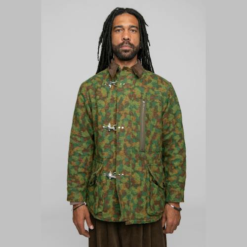 on model image of Military Half Coat