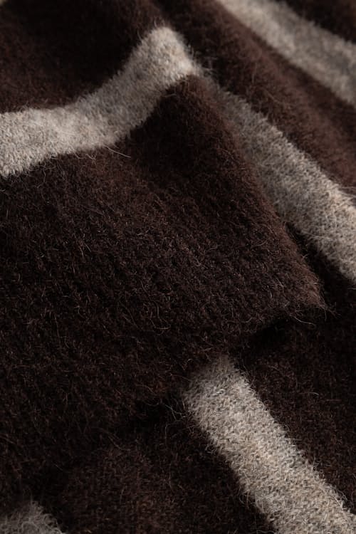 laydown detail image of Gudme Baby Alpaca Stripe Polo