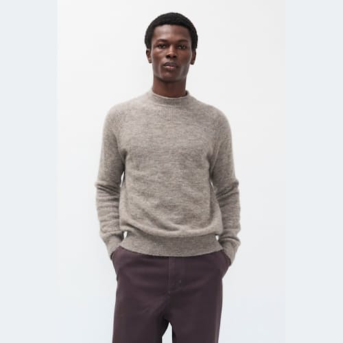 on model image of Nordrevik Baby Alpaca Sweater