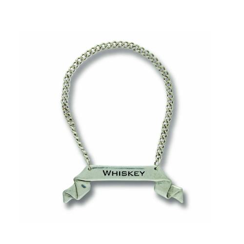 laydown image of Ribbon Decanter Tag - Whiskey