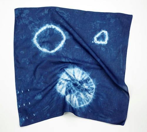 no crop image of Yamato Indigo Shibori Kit (Bandana + Tenugui)