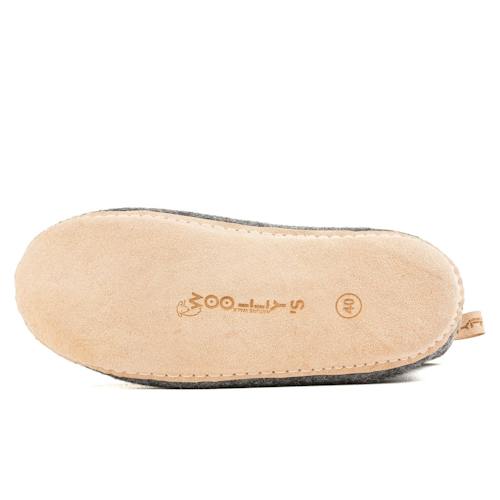 laydown image of Indoor Boots With Leather Sole