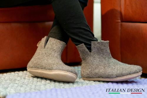 lifestyle image of Indoor Boots With Leather Sole