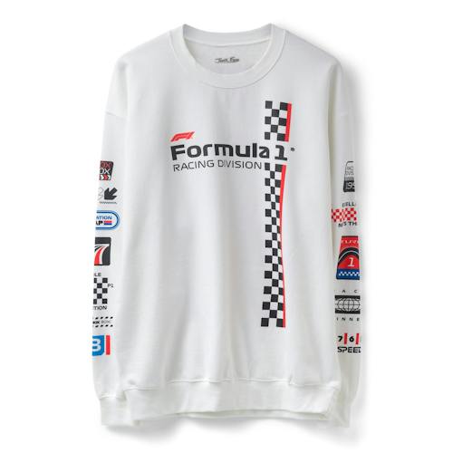 laydown image of F1 Racing Stripe Crewneck