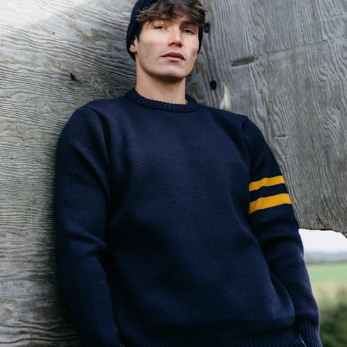 laydown image of Moore Nautical Crew Sweater