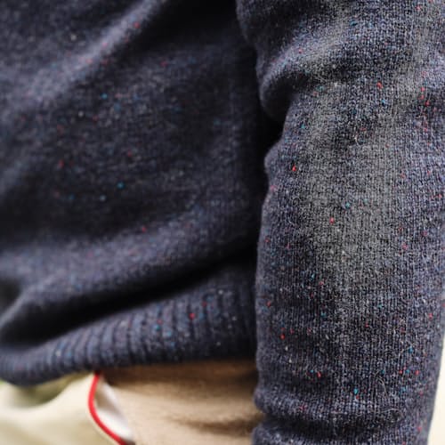 laydown image of Speckled Merino Wool Crewneck Sweater