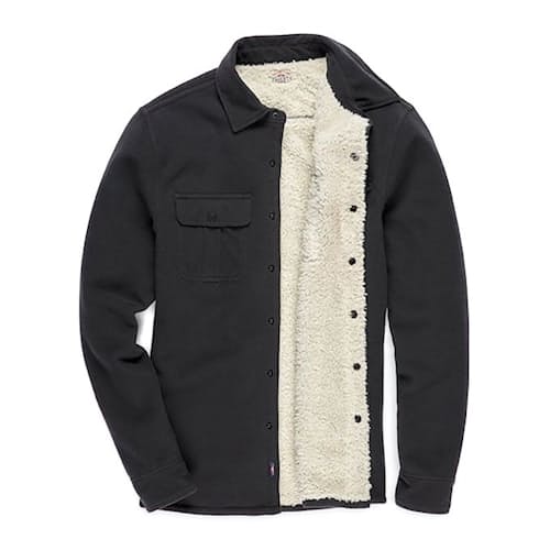 laydown image of Sherpa Lined Shirt Jacket