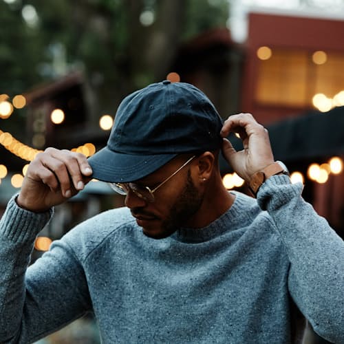 lifestyle image of Waxed Canvas 6-Panel Hat