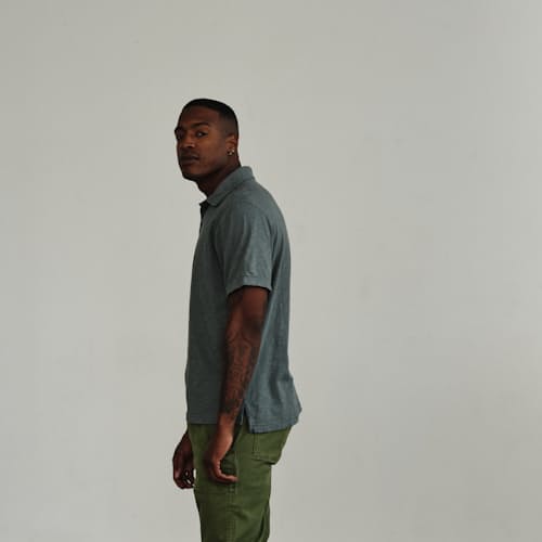 lifestyle image of Slub Polo Shirt