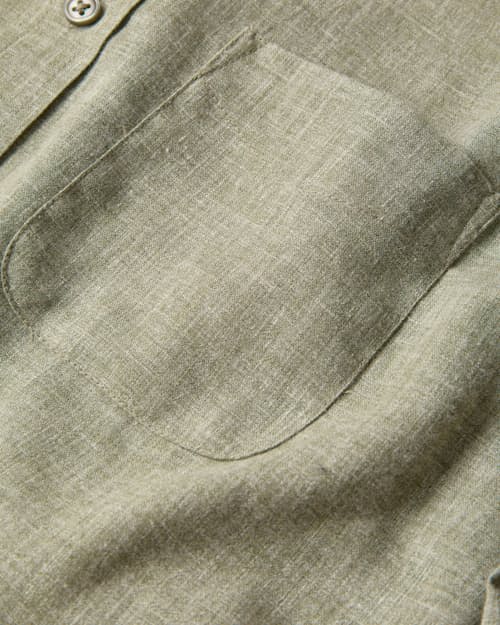 laydown detail image of Wrinkle-Free Linen Short Sleeve Shirt