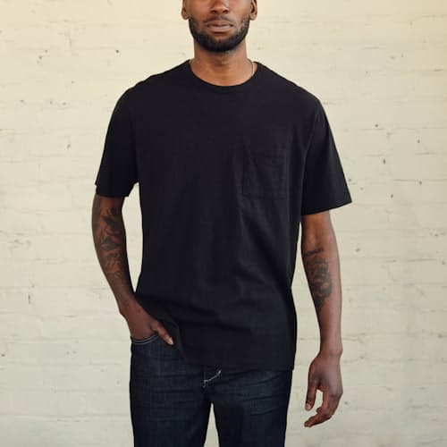 lifestyle image of Slub Pocket T-Shirt- Tall