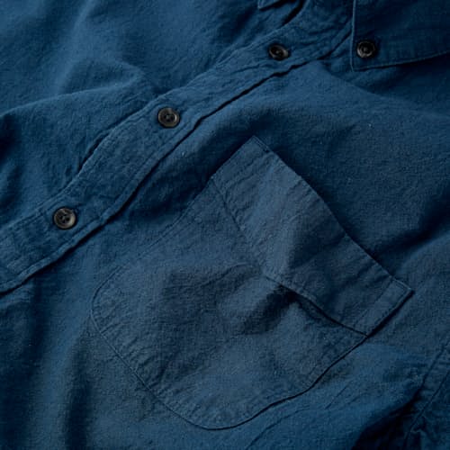laydown image of Cotton Linen Short Sleeve Shirt