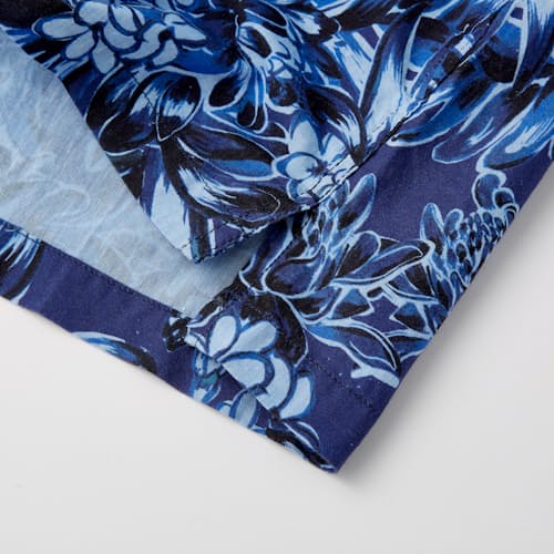 laydown image of SS Retro Hawaiian Printed Shirt