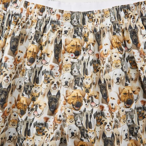laydown detail image of Organic Cotton Watercolor Dogs Boxer Short