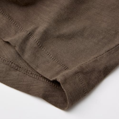 laydown image of Slub Curved Hem T-Shirt