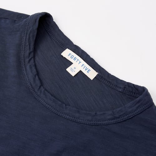 laydown image of Slub Curved Hem T-Shirt