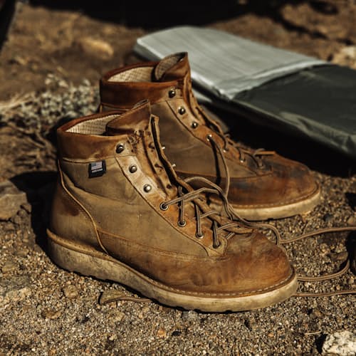 lifestyle image of Huckberry x Danner Waxed Canvas Danner Light