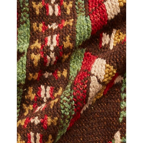 laydown image of Handknit Shawl Sweater Cardigan