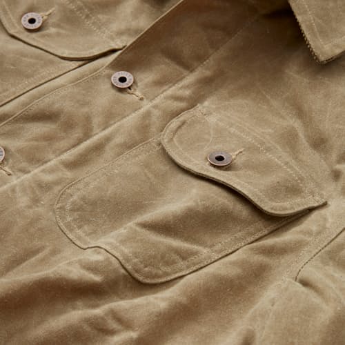 lifestyle image of Flannel-Lined Quilted Waxed Rancher