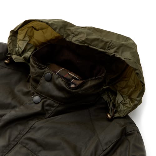 laydown detail image of Corbridge Wax Jacket