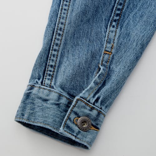 lifestyle image of Stonewashed Denim Trucker Jacket