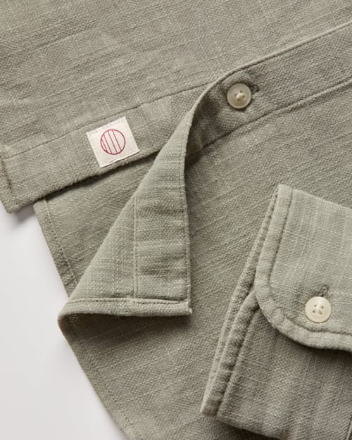 laydown detail image of Classic Stretch Selvage Long Sleeve Shirt