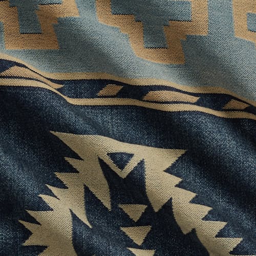 laydown image of Valero Denim Jacquard Trucker Jacket