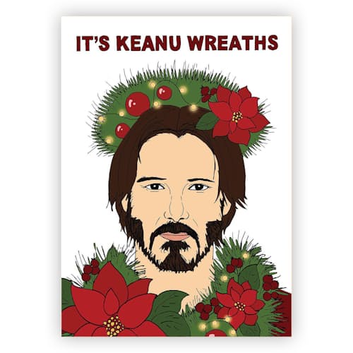 laydown image of Keanu Wreaths Card