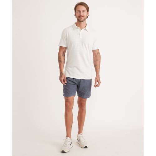 laydown image of Lassen Heavy Slub Short Sleeve Polo