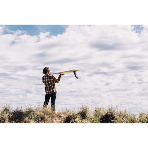 laydown image of Barn Plaid Long Sleeve Flannel