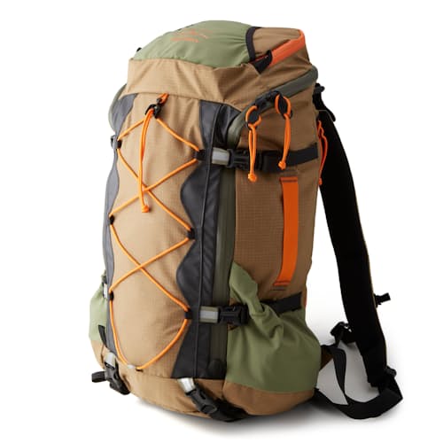 laydown image of Huckberry X Mystery Ranch Greenbelt Hybrid Backpack - 30L