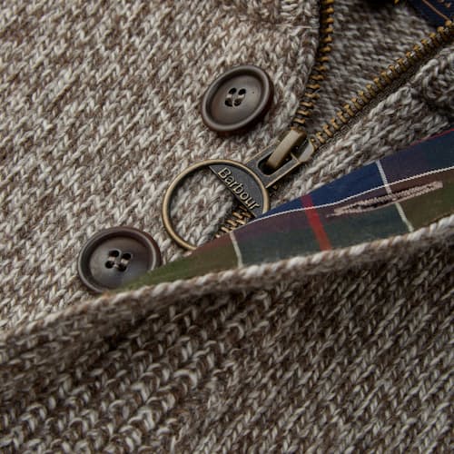 lifestyle image of Sid Buttoned Half Zip Sweater