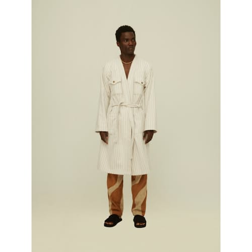 laydown image of Beige Cowboy Robe