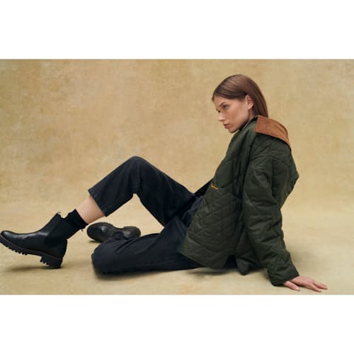 lifestyle image of Women's Woodhall Quilt Jacket
