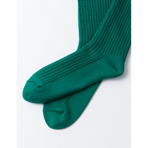 laydown image of Cotton Waffle Crew Socks