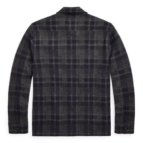 laydown image of Cashmere Blend Plaid Cardigan Sweater