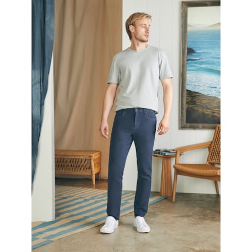 lifestyle image of Stretch Terry 5-Pocket Pant