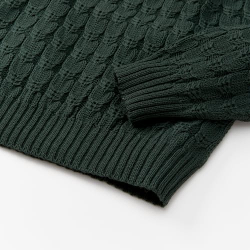 lifestyle image of Highland Cableknit Sweater
