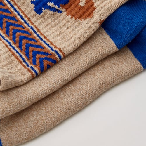 laydown detail image of Recycled Cotton Jacquard Camp Socks