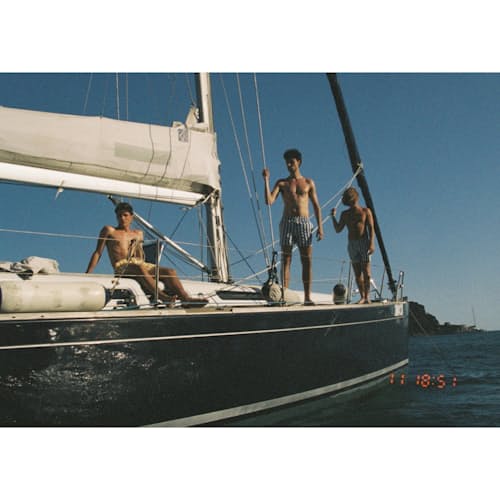 lifestyle image of Paraggi Striped Swim Shorts - 5"