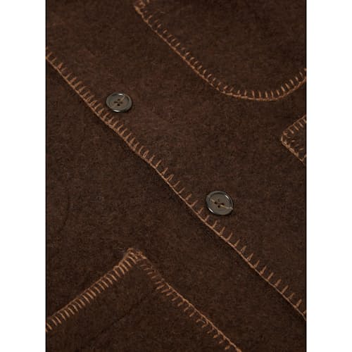 laydown image of Fleece Blanket Cardigan