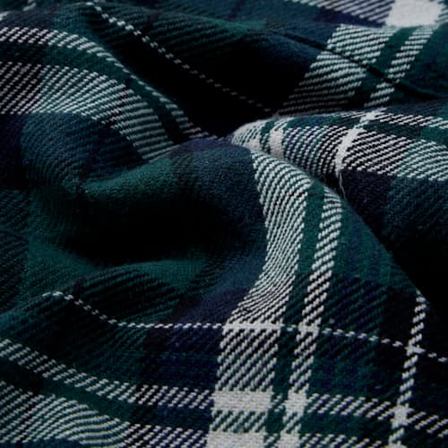 lifestyle image of Sherpa-Lined Flannel Overshirt