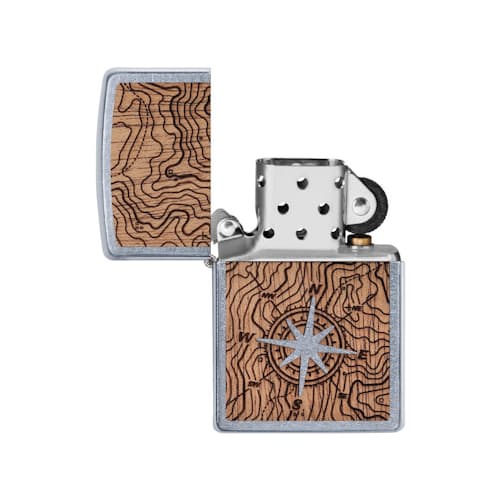 laydown image of Mahogany Windproof Lighter