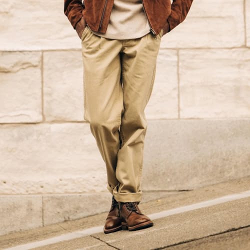 lifestyle image of The Matlow Straight Leg Single Pleat Pant