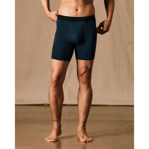 on model image of 72-Hour Merino Boxer Briefs - 7"